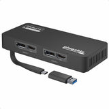Plugable 4K DisplayPort and HDMI Dual Monitor Adapter for USB 3.0 and USB-C — USBC-6950U