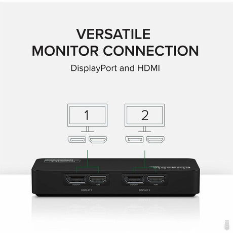 Plugable 4K DisplayPort and HDMI Dual Monitor Adapter for USB 3.0 and USB-C — USBC-6950U