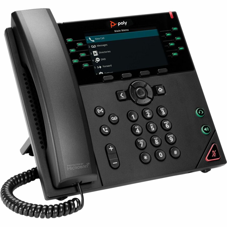 Poly VVX 450 12-Line IP Phone and PoE-enabled GSA/TAA — 89B75AA