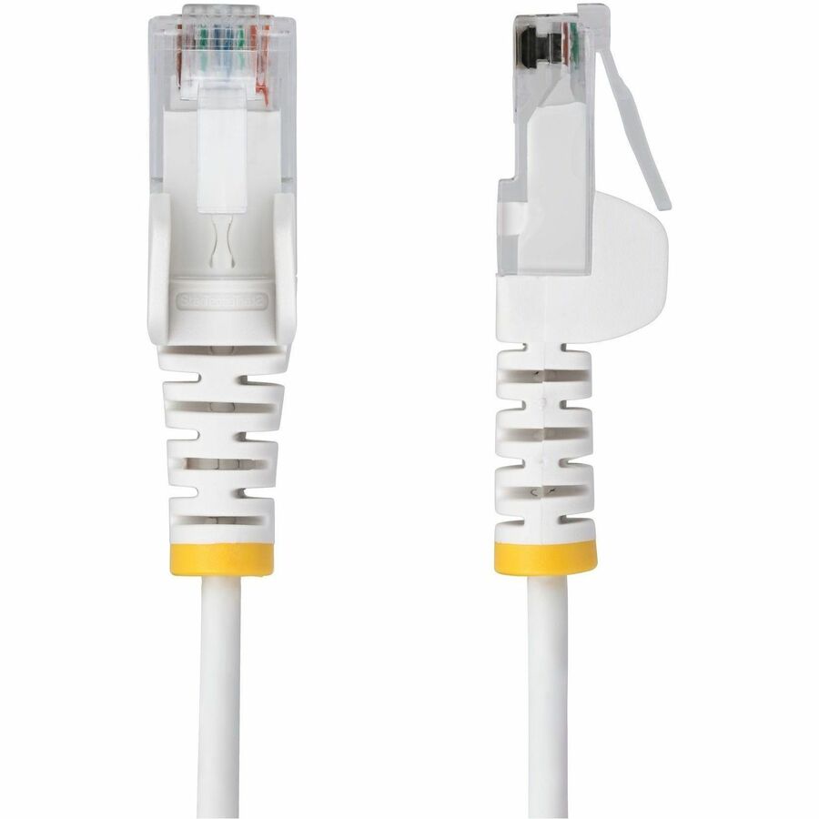 StarTech.com 15ft White Slim CAT6 Ethernet Cable, Slim Snagless RJ45, UTP, LSZH, 28AWG Bare Copper, Slim Network Patch Cord, Fluke Tested — N6PAT15WHS