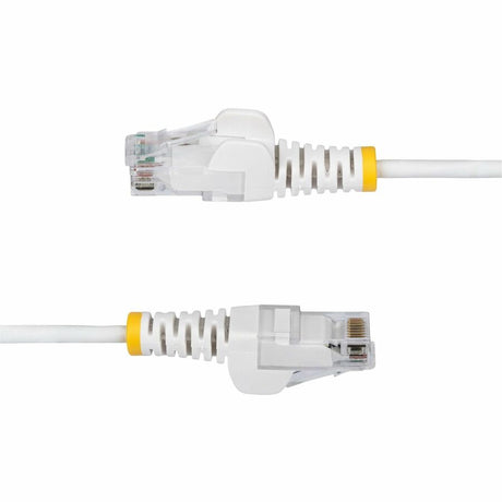 StarTech.com 15ft White Slim CAT6 Ethernet Cable, Slim Snagless RJ45, UTP, LSZH, 28AWG Bare Copper, Slim Network Patch Cord, Fluke Tested — N6PAT15WHS