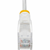 StarTech.com 15ft White Slim CAT6 Ethernet Cable, Slim Snagless RJ45, UTP, LSZH, 28AWG Bare Copper, Slim Network Patch Cord, Fluke Tested — N6PAT15WHS