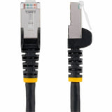 StarTech.com 50ft Black CAT6a Ethernet Cable, Snagless RJ45, 10G, 100W PoE, S/FTP, LSZH, 27AWG Pure Copper, 500MHz, Shielded Network Cord — NLBK-50F-CAT6A-PATCH