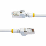 StarTech.com 50ft White CAT6a Ethernet Cable, Snagless RJ45, 10G, 100W PoE, S/FTP, LSZH, 27AWG Pure Copper, 500MHz, Shielded Network Cord — NLWH-50F-CAT6A-PATCH