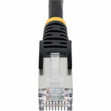 StarTech.com 75ft Black Cat6a Ethernet Cable, Snagless RJ45, 10G, 100W PoE, S/FTP, LSZH, 27AWG Pure Copper, 500 MHz, Shielded Network Cord — NLBK-75F-CAT6A-PATCH