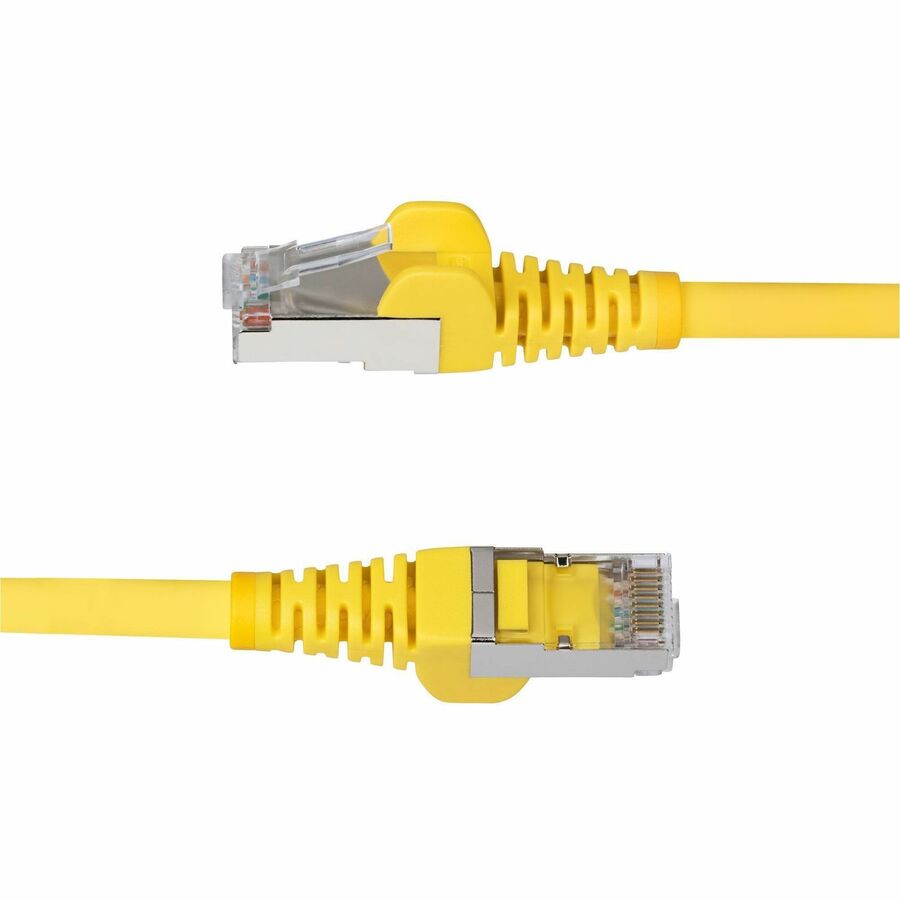 StarTech.com 10ft Yellow CAT6a Ethernet Cable, Snagless RJ45, 10G, 100W PoE, S/FTP, LSZH, 27AWG Bare Copper, 500MHz, Shielded Network Cord — NLYL-10F-CAT6A-PATCH