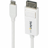 StarTech.com 6ft (2m) USB-C to DisplayPort 1.2 Cable 4K 60Hz, Reversible DP to USB-C / USB-C to DP Video Adapter Monitor Cable, HDR, White — CDP2DP2MBW
