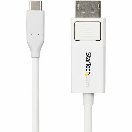StarTech.com 6ft (2m) USB-C to DisplayPort 1.2 Cable 4K 60Hz, Reversible DP to USB-C / USB-C to DP Video Adapter Monitor Cable, HDR, White — CDP2DP2MBW