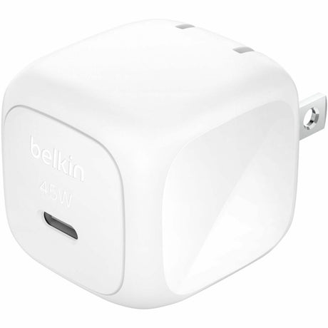 Belkin 45W Portable USB-C Wall Charger - 1xUSB-C (45W) - Fast Charge - Power Adapter - White — WCA013dqWH