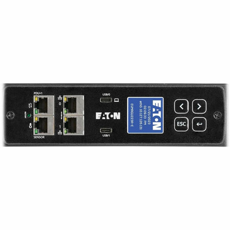 Eaton Metered Outlet Rack PDU G4, 0U, 32U, universal Input, 5-23kW, 15-55A, 200-415V, 24 Outlets (12) C13 (12) C19 — EVMOGU23A-E
