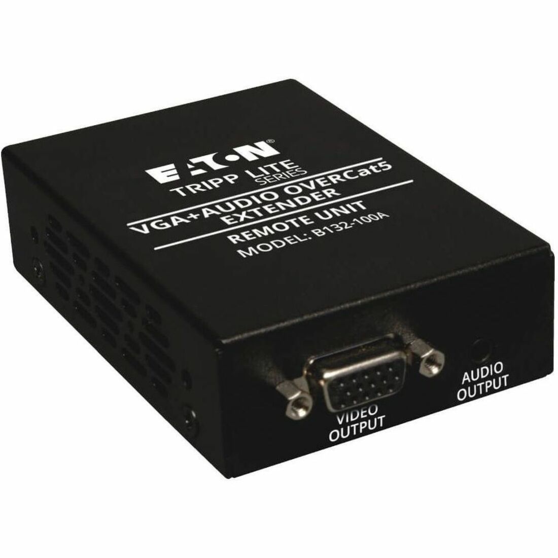 Eaton Tripp Lite Series VGA over Cat5/6 Extender, Box-Style Receiver for Video/Audio, Up to 1000 ft. (305 m), TAA — B132-100A