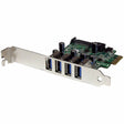 StarTech.com 4 Port PCI Express PCIe SuperSpeed USB 3.0 Controller Card Adapter with UASP - 5Gbps - SATA Power — PEXUSB3S4V