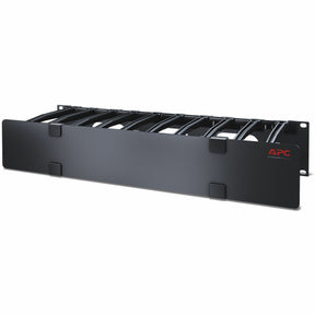 APC NetShelter Cable Management, Horizontal Cable Manager, 2U, Single Side with Cover, Black, 482.6 x 88.9 x 165.1 mm — AR8606