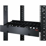 APC NetShelter Cable Management, Horizontal Cable Manager, 2U, Single Side with Cover, Black, 482.6 x 88.9 x 165.1 mm — AR8606