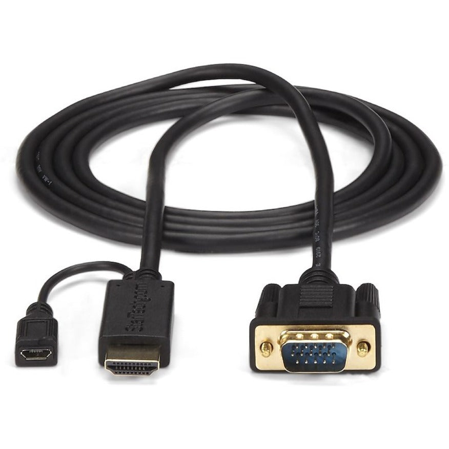 StarTech.com HDMI to VGA Cable - 10 ft / 3m - 1080p - 1920 x 1200 - Active HDMI Cable - Monitor Cable - Computer Cable — HD2VGAMM10
