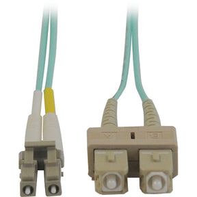 Eaton Tripp Lite Series 10Gb Duplex Multimode 50/125 OM3 LSZH Fiber Patch Cable (LC/SC) - Aqua, 2M (6 ft.) — N816-02M
