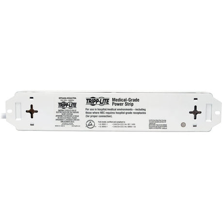 Eaton Tripp Lite Series Safe-IT UL 60601-1 Medical-Grade Surge Protector for Patient-Care Vicinity, 4x Hospital-Grade Outlets, 15 ft. Cord, Antimicrobial Protection — SPS415HGULTRA