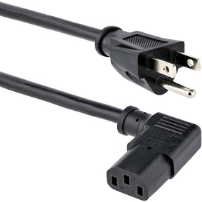 StarTech.com 10ft (3m) Computer Power Cord, NEMA 5-15P to Right Angle C13, 10A 125V, 18AWG, Replacement AC Power Cord, Monitor Power Cable — PXT101L10