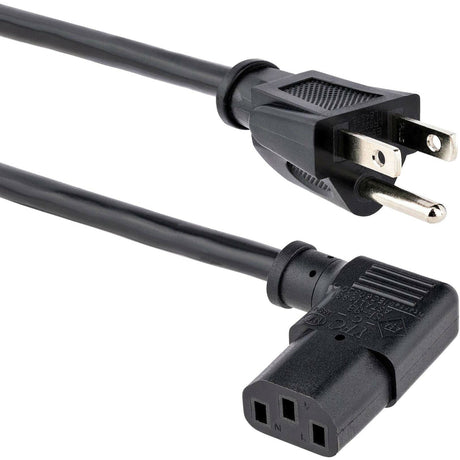 StarTech.com 10ft (3m) Computer Power Cord, NEMA 5-15P to Right Angle C13, 10A 125V, 18AWG, Replacement AC Power Cord, Monitor Power Cable — PXT101L10