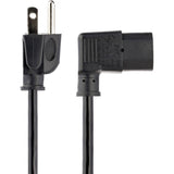 StarTech.com 10ft (3m) Computer Power Cord, NEMA 5-15P to Right Angle C13, 10A 125V, 18AWG, Replacement AC Power Cord, Monitor Power Cable — PXT101L10