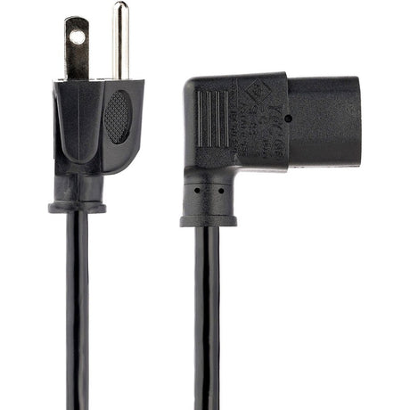 StarTech.com 10ft (3m) Computer Power Cord, NEMA 5-15P to Right Angle C13, 10A 125V, 18AWG, Replacement AC Power Cord, Monitor Power Cable — PXT101L10