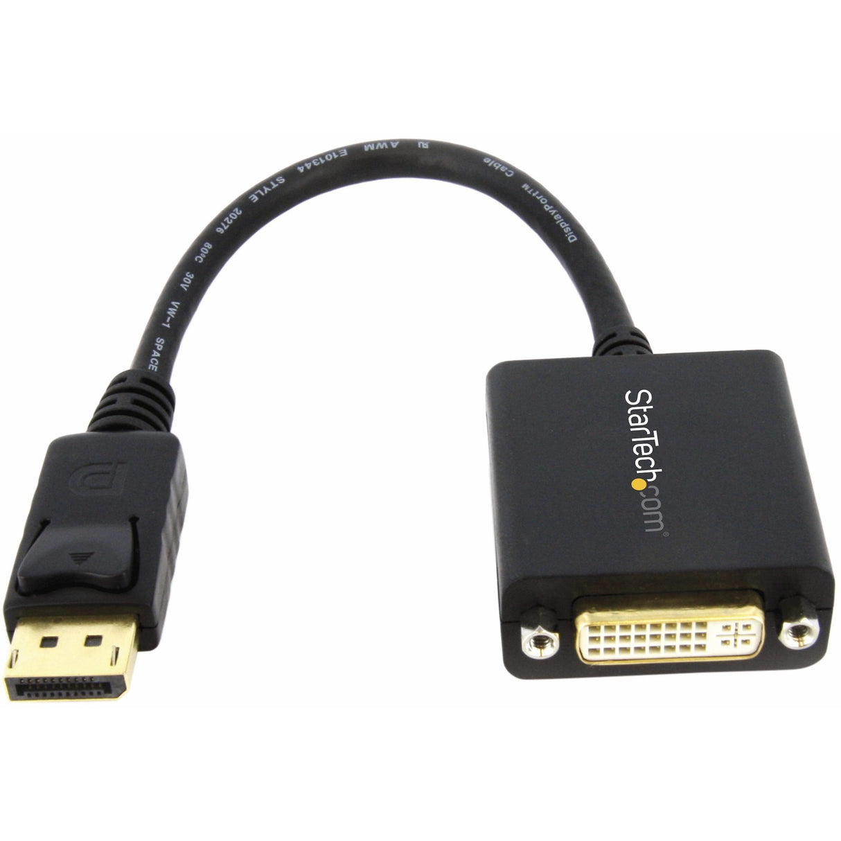 StarTech.com DisplayPort to DVI Adapter, DisplayPort to DVI-D Adapter/Video Converter 1080p, DP 1.2 to DVI Monitor, Latching DP Connector — DP2DVI2