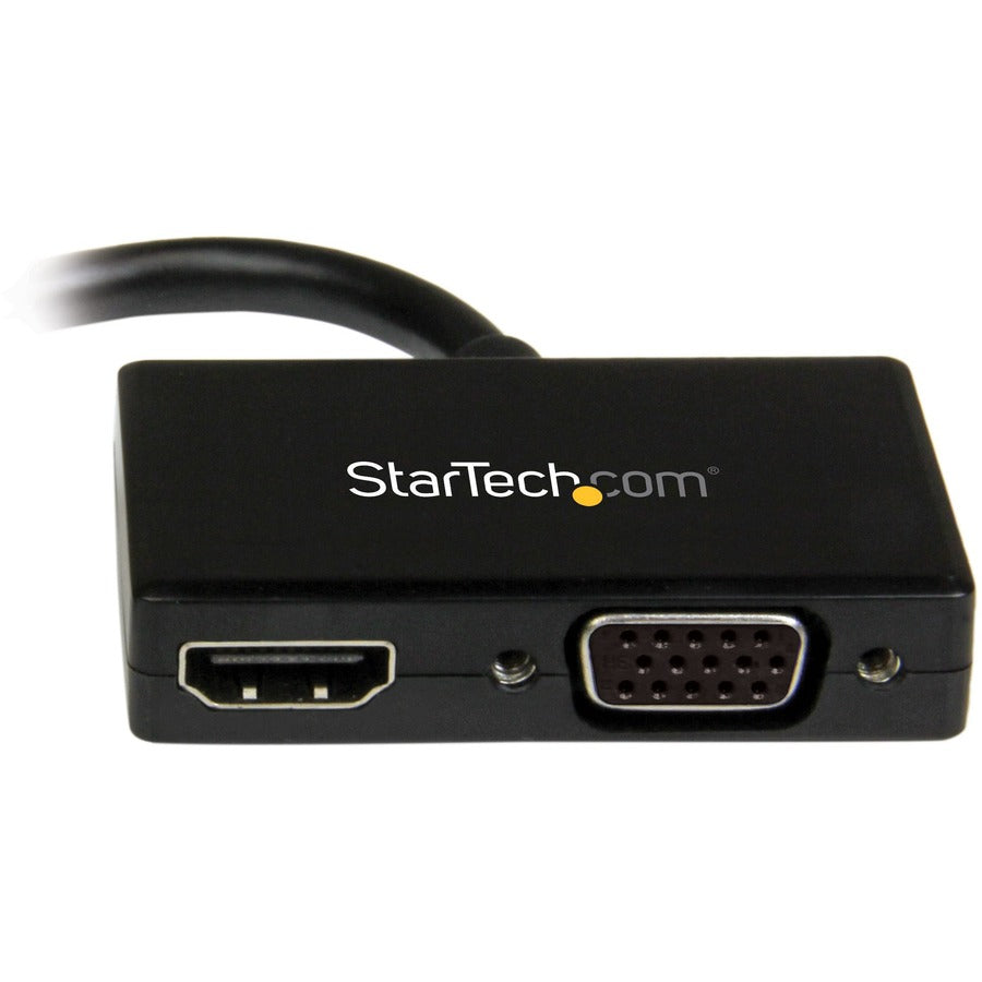 StarTech.com Travel A/V Adapter: 2-in-1 Mini DisplayPort to HDMI or VGA Converter — MDP2HDVGA