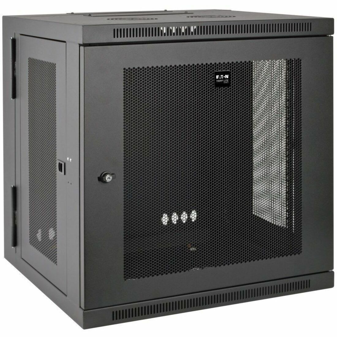 Eaton Tripp Lite Series SmartRack 12U Low-Profile Switch-Depth Wall-Mount Small Rack Enclosure, Hinged Back — SRW12US
