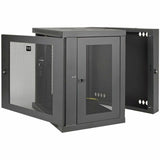 Eaton Tripp Lite Series SmartRack 12U Low-Profile Switch-Depth Wall-Mount Small Rack Enclosure, Hinged Back — SRW12US