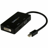 StarTech.com Mini DisplayPort Adapter - 3-in-1 - 1080p - Monitor Adapter - Mini DP to HDMI / VGA / DVI Adapter Hub — MDP2VGDVHD