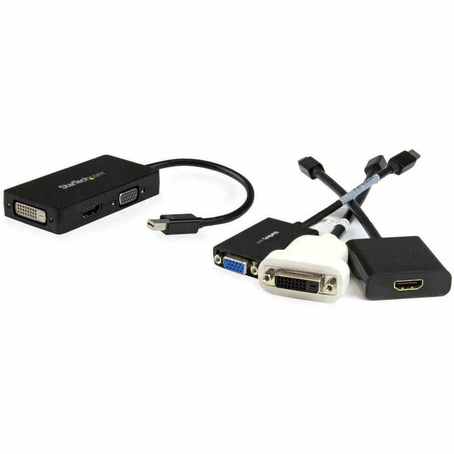 StarTech.com Mini DisplayPort Adapter - 3-in-1 - 1080p - Monitor Adapter - Mini DP to HDMI / VGA / DVI Adapter Hub — MDP2VGDVHD