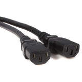 StarTech.com 10ft (3m) Power Extension Cord Splitter, C14 to 2x C13, 13A 250V, 16AWG, Computer Power Cord Extension, Power Extension Cable — PXT100Y