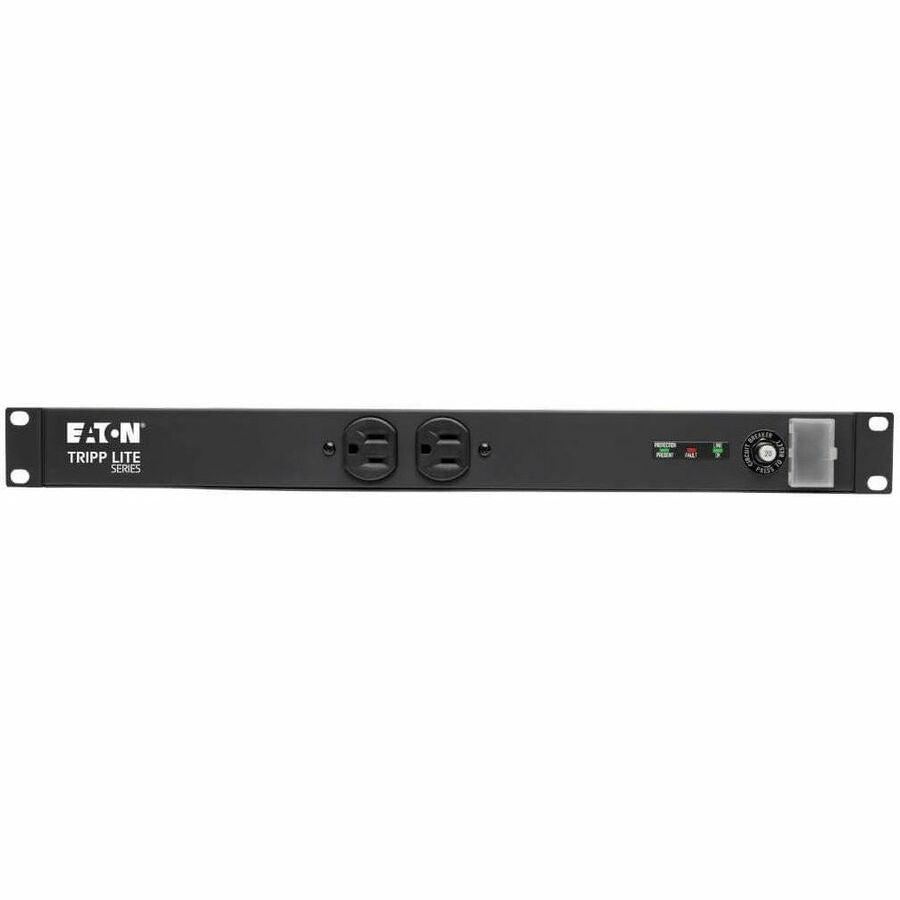 Eaton Tripp Lite Series Isobar 12-Outlet Network Server Surge Protector, 15 ft. (4.57 m) Cord with 5-20P Plug, 3840 Joules, Diagnostic LEDs, 1U Rackmount — IBAR12-20ULTRA