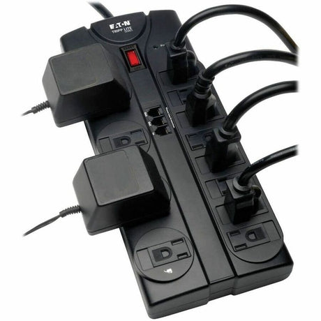 Eaton Tripp Lite Series Protect It! 12-Outlet Surge Protector, 8 ft. (2.43 m) Cord, 2160 Joules, Tel/Modem Protection — TLP1208TEL