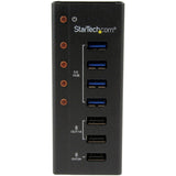 StarTech.com 4 Port USB 3.0 Hub plus 3 Dedicated USB Charging Ports (2 x 1A & 1 x 2A) - 5Gbps - Wall Mountable Metal Enclosure — ST4300U3C3