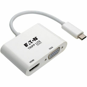 Eaton Tripp Lite Series USB-C Multiport Adapter (M/2xF) - 4K HDMI, VGA, White — U444-06N-HV4K