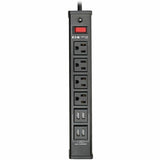 Eaton Tripp Lite Series 4-Outlet Surge Protector with 4 USB Ports (4.2A Shared) - 6 ft. (1.83 m) Cord, 450 Joules, Metal Housing — TLM446USBB