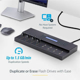 StarTech.com Standalone 1 to 15 USB Thumb Drive Duplicator/Eraser, USB Flash Drive Copier/Cloner, Sector-by-Sector Copy, Sanitizer, TAA — USBDUPE115