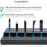 StarTech.com Standalone 1 to 15 USB Thumb Drive Duplicator/Eraser, USB Flash Drive Copier/Cloner, Sector-by-Sector Copy, Sanitizer, TAA — USBDUPE115