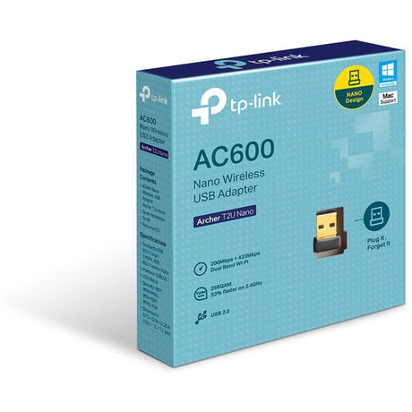 TP-Link Archer T2U Nano - IEEE 802.11ac Dual Band Wi-Fi Adapter for PC Desktop/Notebook — Archer T2U Nano