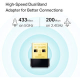 TP-Link Archer T2U Nano - IEEE 802.11ac Dual Band Wi-Fi Adapter for PC Desktop/Notebook — Archer T2U Nano