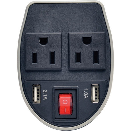 Eaton Tripp Lite Series 200W PowerVerter Ultra-Compact Car Inverter with 2 Outlets and 2 USB Charging Ports, Cup Holder Design — PV200CUSB