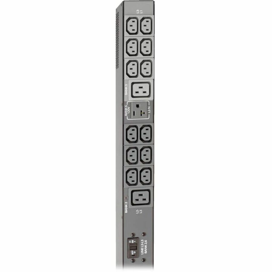Eaton 8.6kW 208/120V 3PH Monitored PDU - LX Interface, Gigabit, 45 Outlets, L21-30P Input, LCD, 1.8 m Cord, 0U 1.8 m Height, TAA — PDU3EVN6L2130