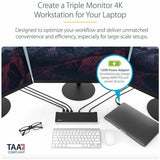 StarTech.com USB C Dock - Compatible with Windows / macOS - Supports Triple 4K Ultra HD Monitors - 60W Power Delivery - Power and Charge Laptop and Peripherals - DK30CH2DPPD