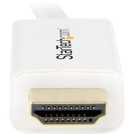 StarTech.com Mini DisplayPort to HDMI Converter Cable - 3 ft (1m) - 4K - White — MDP2HDMM1MW