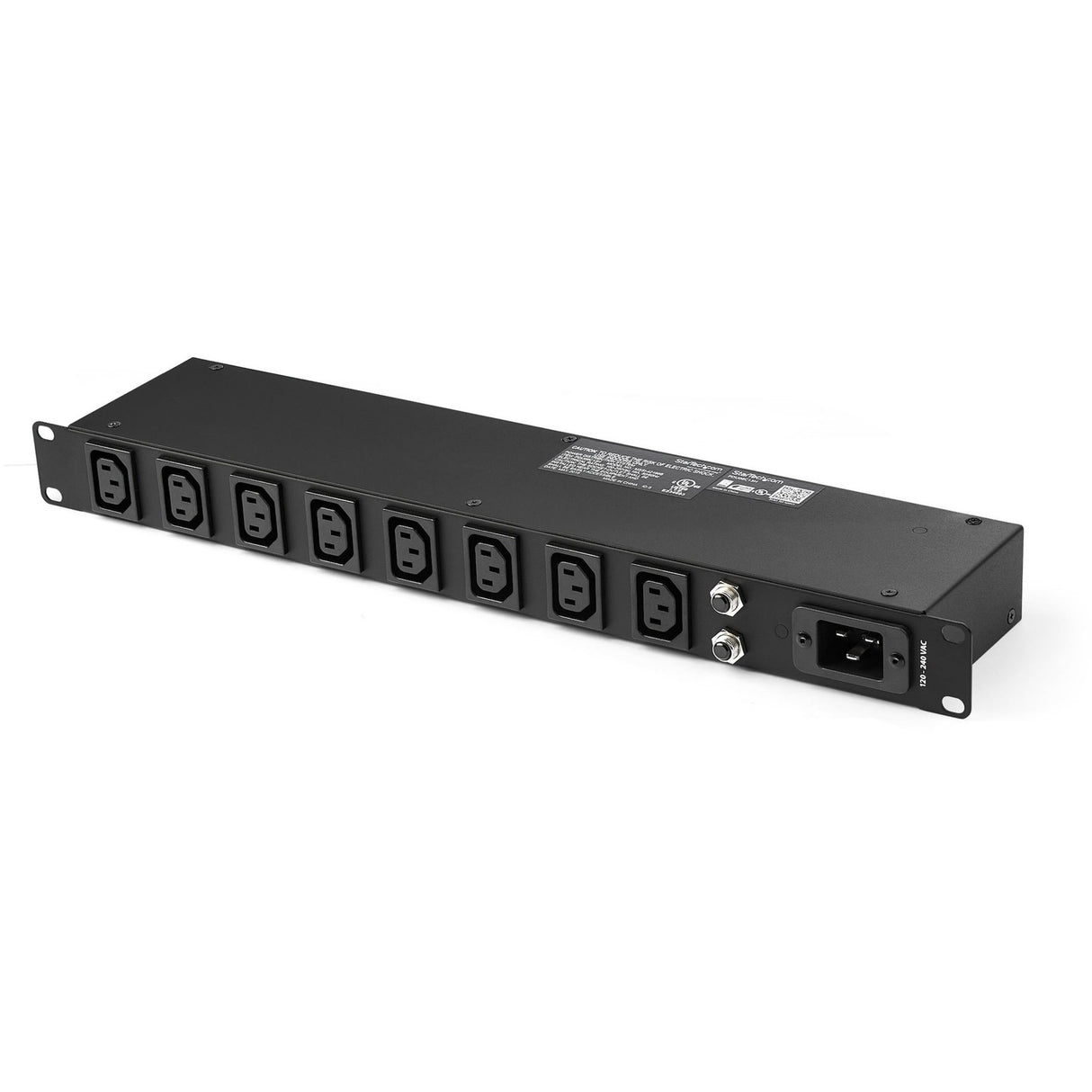 StarTech.com 1U 19" 8 Port Rack Mount PDU, IEC C13 Socket Rackmount Power Supply/ Strip, Horizontal Server Rack PDU 16A 240V — PDU08C13H