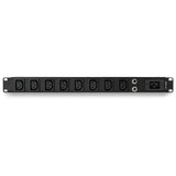 StarTech.com 1U 19" 8 Port Rack Mount PDU, IEC C13 Socket Rackmount Power Supply/ Strip, Horizontal Server Rack PDU 16A 240V — PDU08C13H