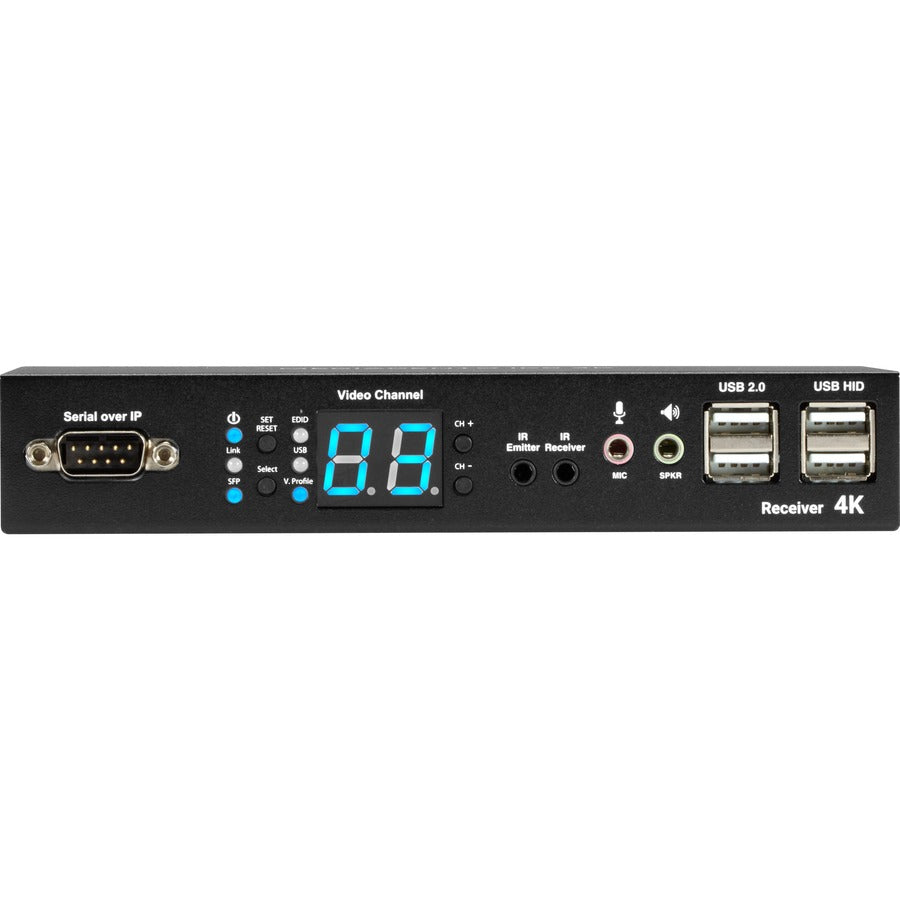 Black Box MediaCento IPX 4K Receiver - HDMI, USB, Serial, IR, Audio — VX-HDMI-4KIP-RX