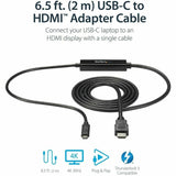 StarTech.com USB C to HDMI Cable - 6 ft / 2m - USB-C to HDMI 4K 60Hz - USB Type C to HDMI - Computer Monitor Cable — CDP2HDMM2MB