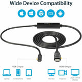 StarTech.com USB C to HDMI Cable - 6 ft / 2m - USB-C to HDMI 4K 60Hz - USB Type C to HDMI - Computer Monitor Cable — CDP2HDMM2MB